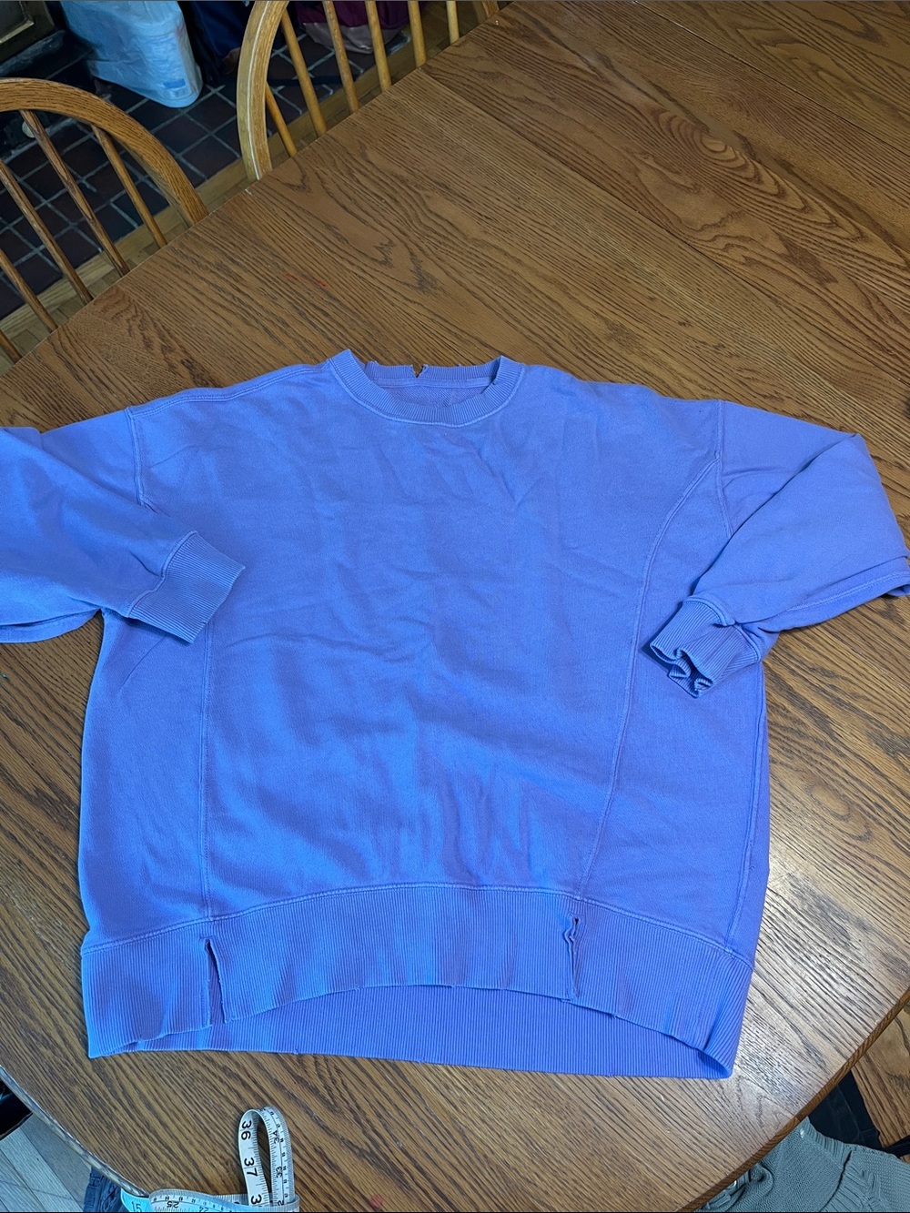 Aerie distressed oversized crewneck sweatshirt